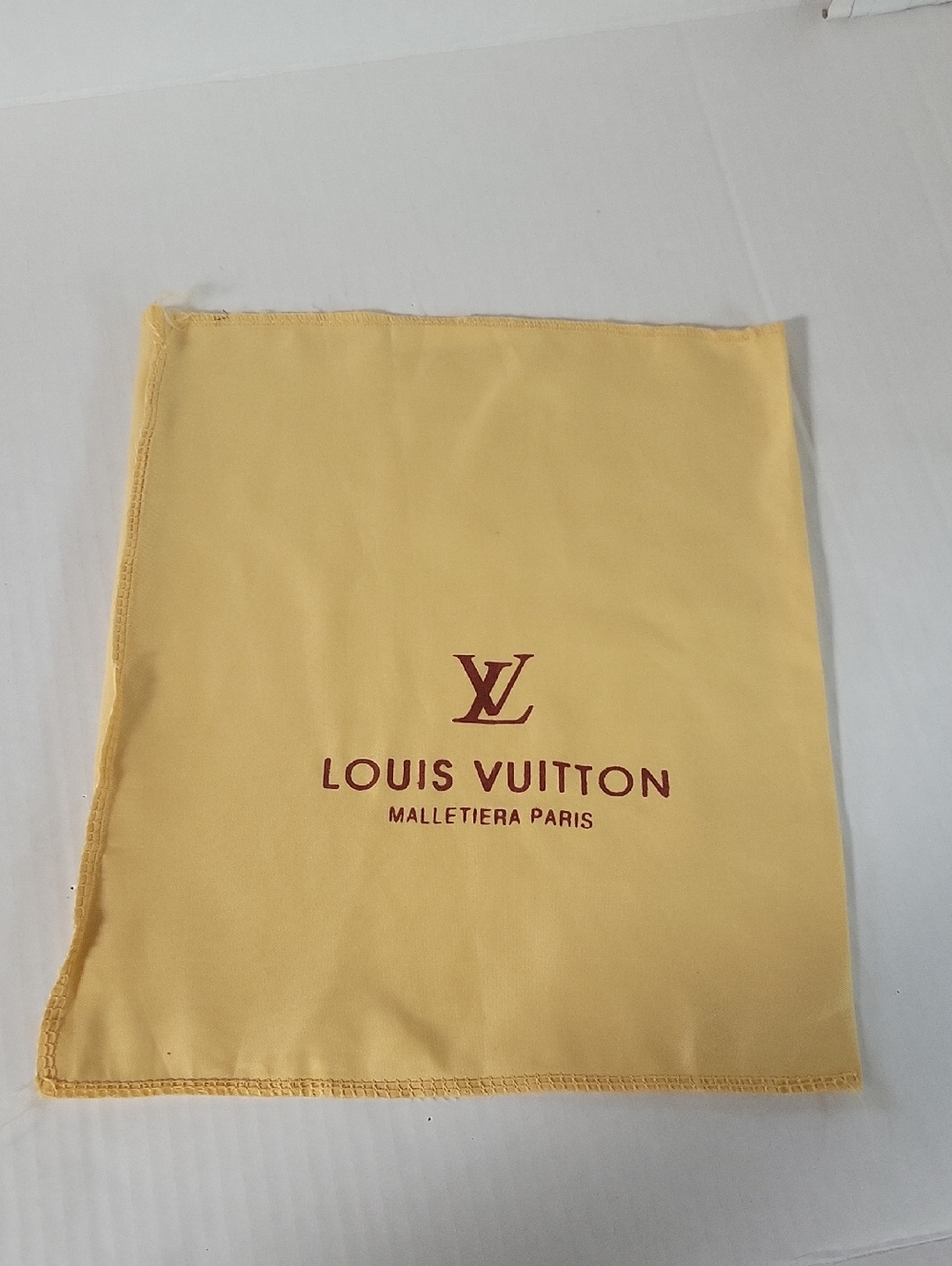Louis Vuitton Yellow Dust Bag with Burgundy Logo